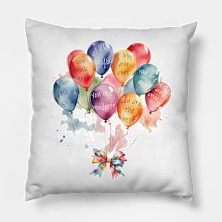 Balloons with compliments Pillow