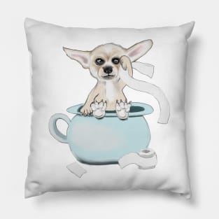 Chihuahua on Pot Pillow