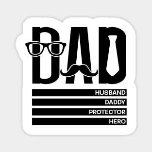 DAD HUSBAND DADDY PROTECTOR HERO Retro Gift for Father’s day, Birthday, Thanksgiving, Christmas, New Year Magnet