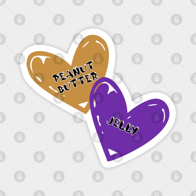 Peanut Butter and Jelly #PB and J Magnet by radiogalaxy