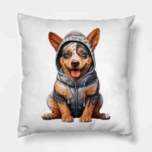 Winter Australian Cattle Dog Pillow