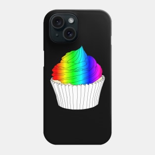 Colorful Rainbow Cupcake Phone Case