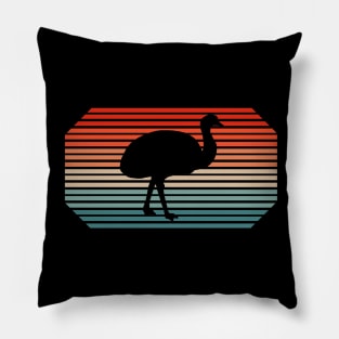 Vintage Nandu Retro Design Vogel Geschenk Pillow