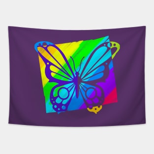 Rainbow butterfly Art Tapestry