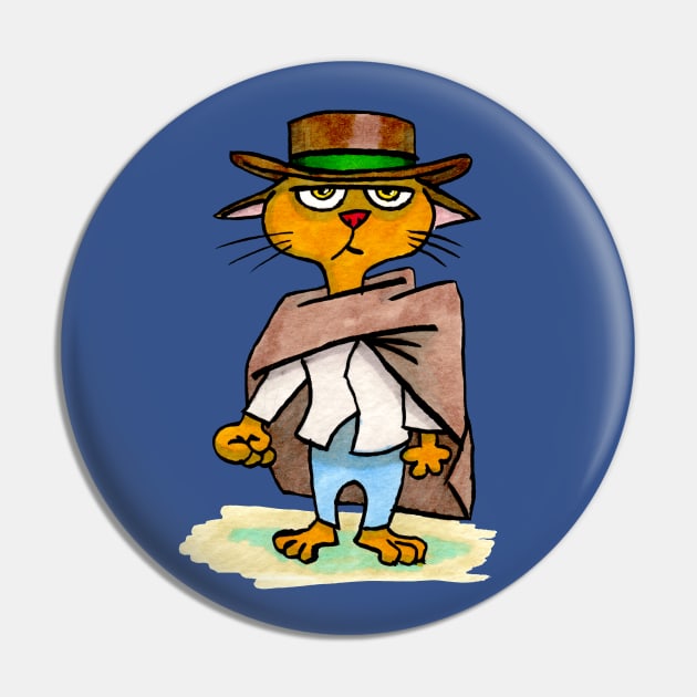 The Cat with No Name Pin by brightredrocket