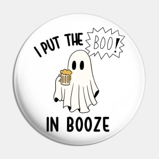 I Put the Boo in Booze Pin