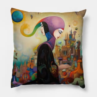 Surreal Orientalism -Dual Perspectives Pillow