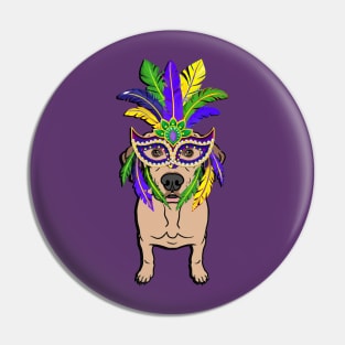 Mardi Gras Funny Labrador Retriever Dog Pin