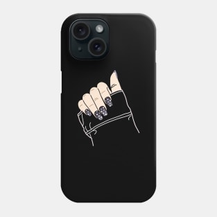 hands showing galaxy nails Phone Case