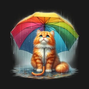 Cute Cat In Drizzling Weather T-Shirt