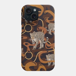 Leopards with gold beads Phone Case