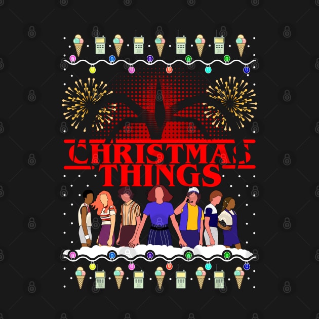 Stranger Things. Ugly Christmas Sweatshirt by KsuAnn