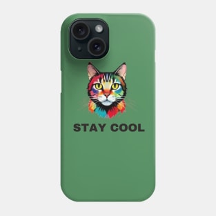 tie dye cat design Phone Case