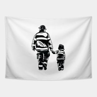 Father and Son Firefighter! Tapestry