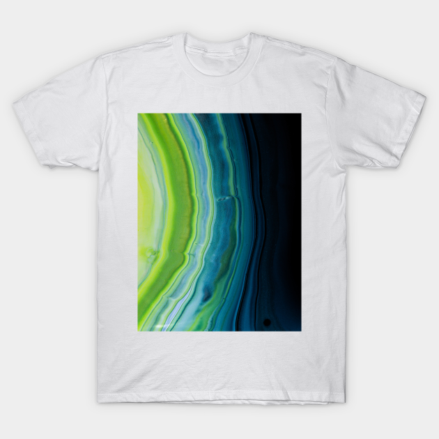 Discover Green Marble Agate Geode Crystal - Green Marble - T-Shirt