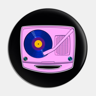 Vintage Portable Pop Record Player Pin