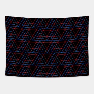 Infrared Neon Triangles Pattern Tapestry