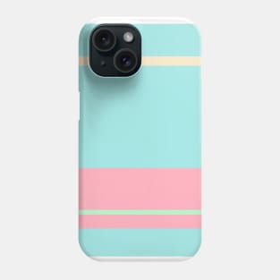 An astonishing setup of Soft Pink, Robin'S Egg Blue, Light Mint and Bisque stripes. Phone Case