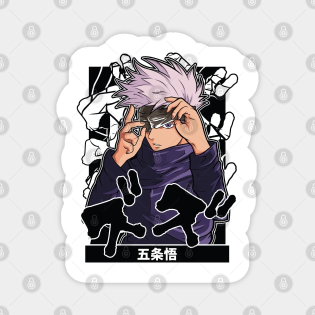 Jujutsu Kaisen - Gojo Blindfold Off Magnet by Otaku Vibes