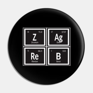 Zagreb City | Periodic Table of Elements Pin