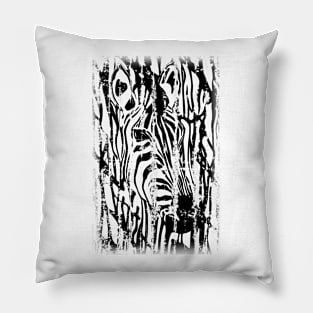 Distressed Zebra Pillow