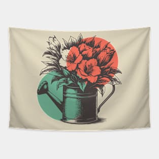 Flower in Watering Can Tapestry