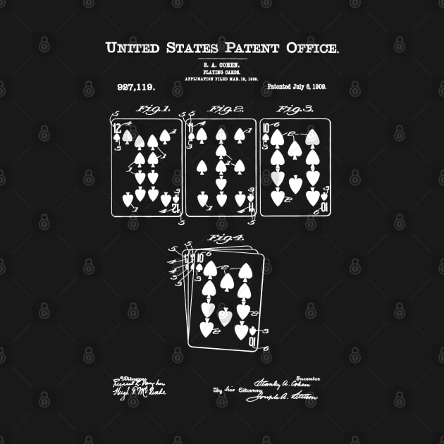 Playing Cards Patent White by Luve