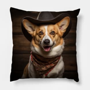 Cowboy Dog - Pembroke Welsh Corgi Pillow