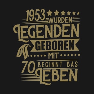 70. Geburtstag Jahrgang 1953 im Vintage-Stil T-Shirt