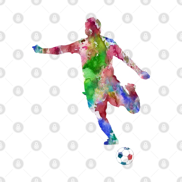 Man Soccer Player by RosaliArt