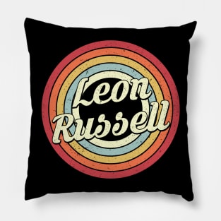 Leon Proud Name Retro Rainbow Tribute Pillow