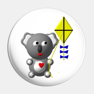 Cute Koala with a Kite Pin