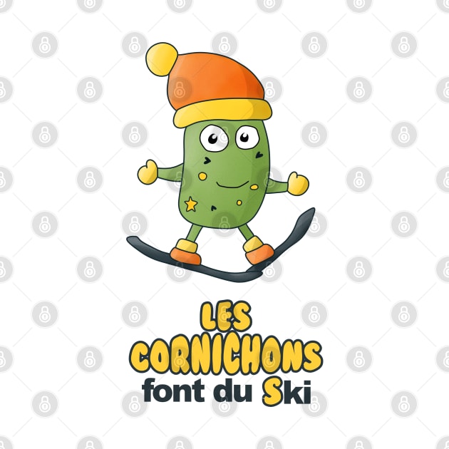 "Les Cornichons Font du Ski" (Les bronzés font du ski) - "The Pickles Are Skiing" by Babush-kat