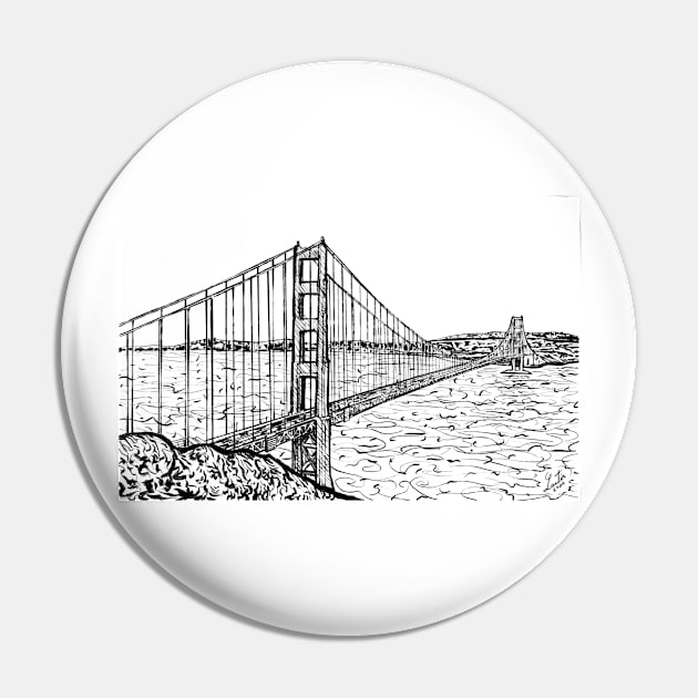 GOLDEN GATE BRIDGE ink painting .2 Pin by lautir