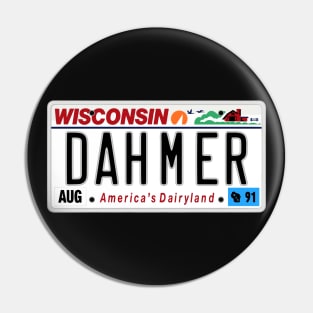 Jeffrey Dahmer - Wisconsin License Plate Pin