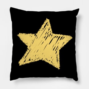 Gold Star Chalkboard Drawing Pillow