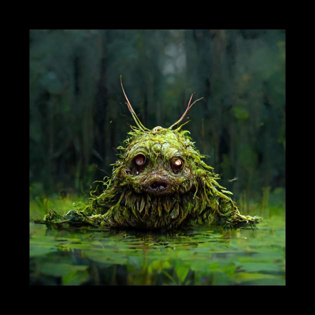 Little green creature from the Lagoon by Liana Campbell