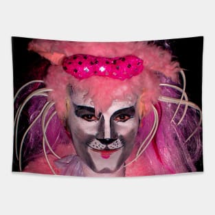 drag queen pink kitten Tapestry