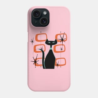 Retro Cat Sitting in front of MCM Artwork Phone Case