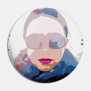 Lady in Sunnies and Fur Pin