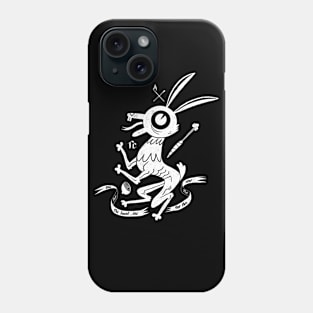 Garden Hare white print Phone Case