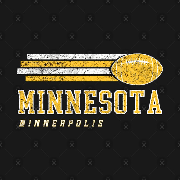 Minnesota Football Retro Vintage Stripes by Ruffeli