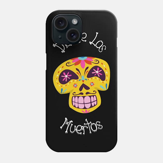 Dia de los Muertos- Sugar Candy Skull Phone Case by Rude Bee