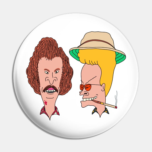 Beavis and Butthead in the style of Fear and Loathing in Las Vegas Pin by robchick