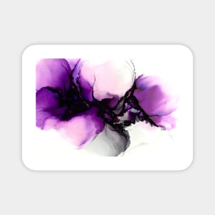 Purple Floral Design Magnet