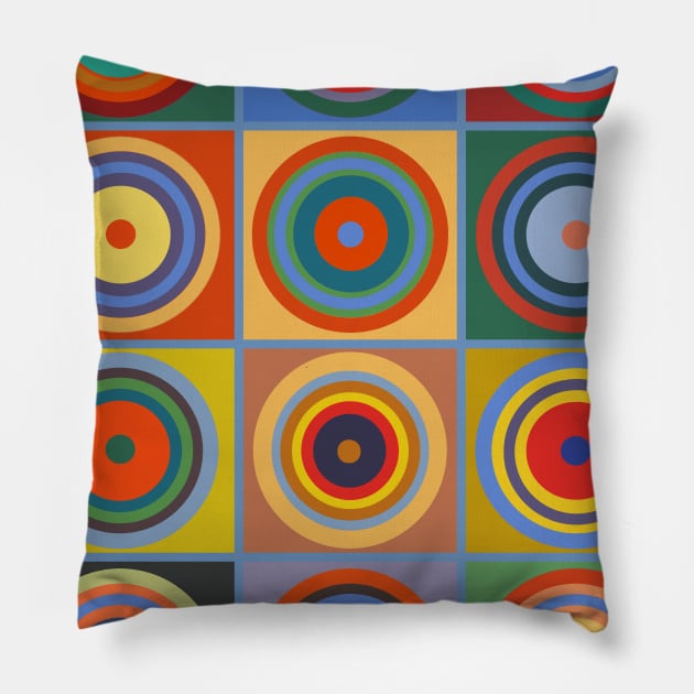 Op Art #45 Kandinsky Pillow by RockettGraph1cs