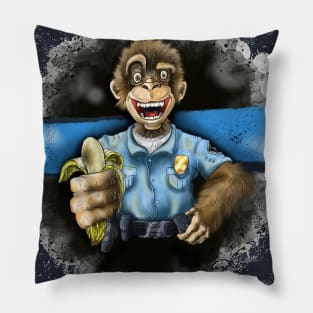 Monkey Cop Pillow