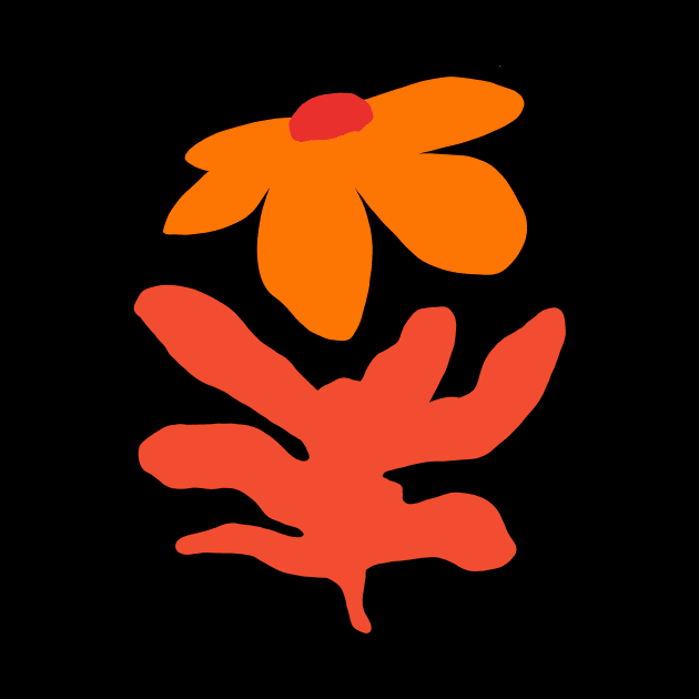 Retro Orange Flower by WorkTheAngle