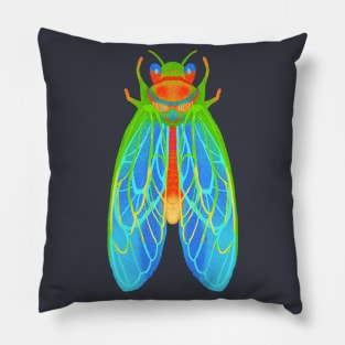 Aesthetic Cicada Drawing Pillow