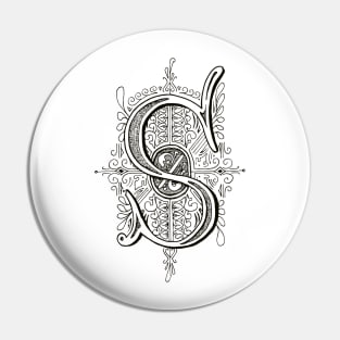 Monogram S Pin